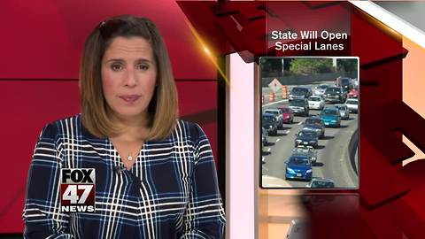 Michigan to open special lanes to ease highway congestion