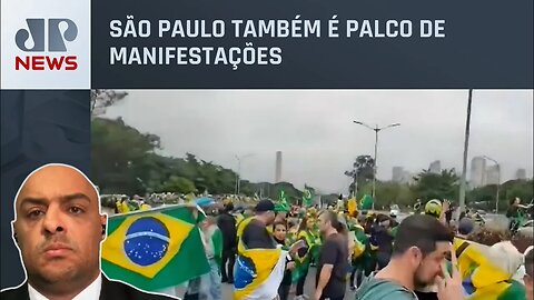 Avenida 23 de Maio em SP é fechada por manifestantes