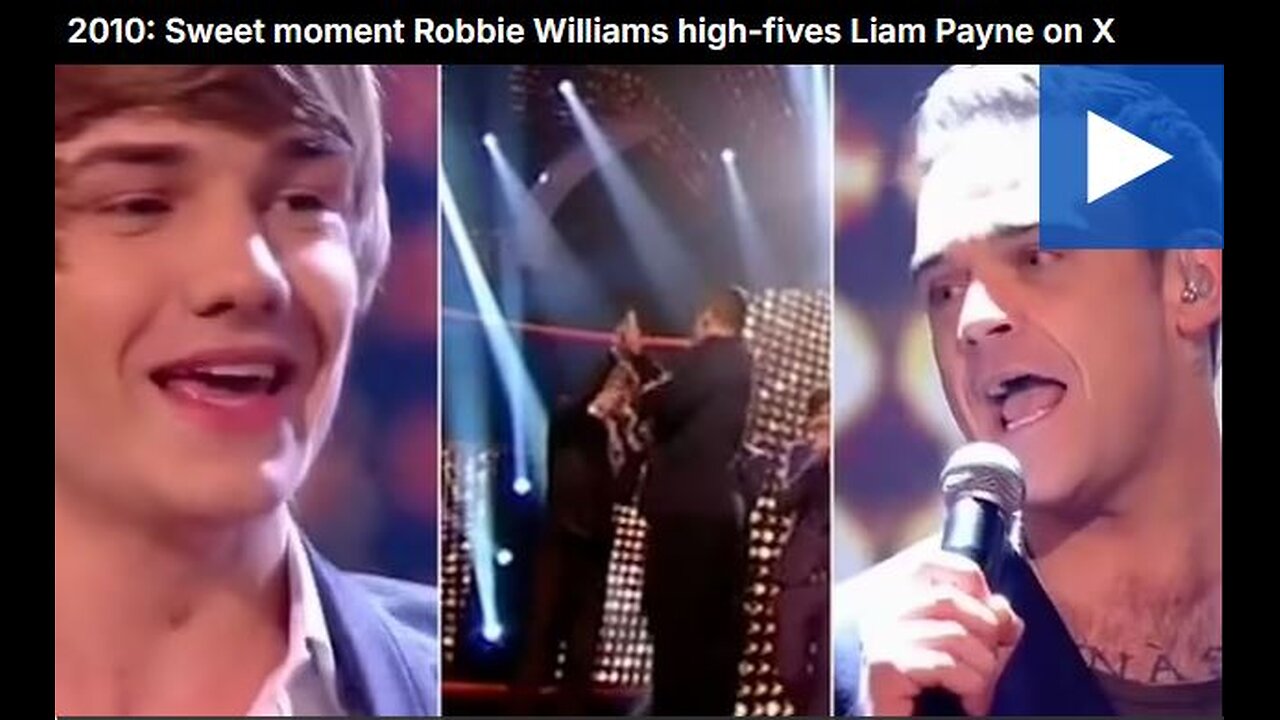 2010: Sweet moment Robbie Williams high-fives Liam Payne on X Factor