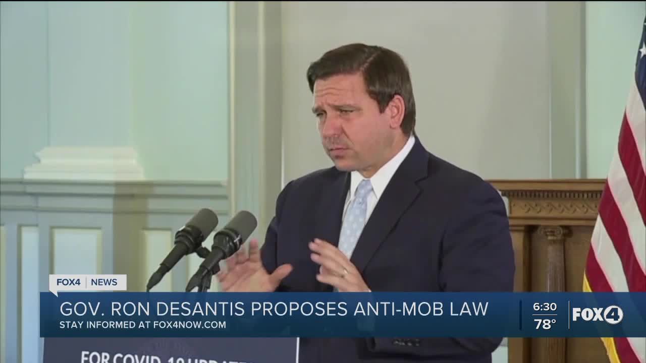 DeSantis proposes anti mob legislation