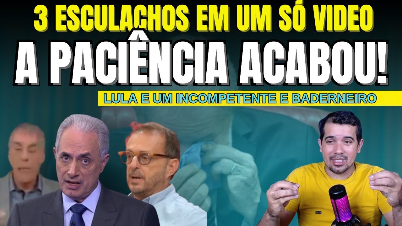 3 ESCULACHOS - JORNALISTAS DA GLOBO NEWS E DA CNN PERDEM A PACIENCIA COM O PINGUÇO!