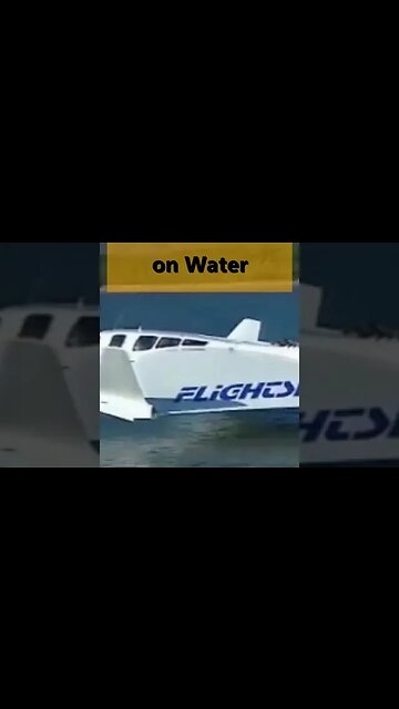 Weird Looking Aircraft Hovers on Water FlightShip