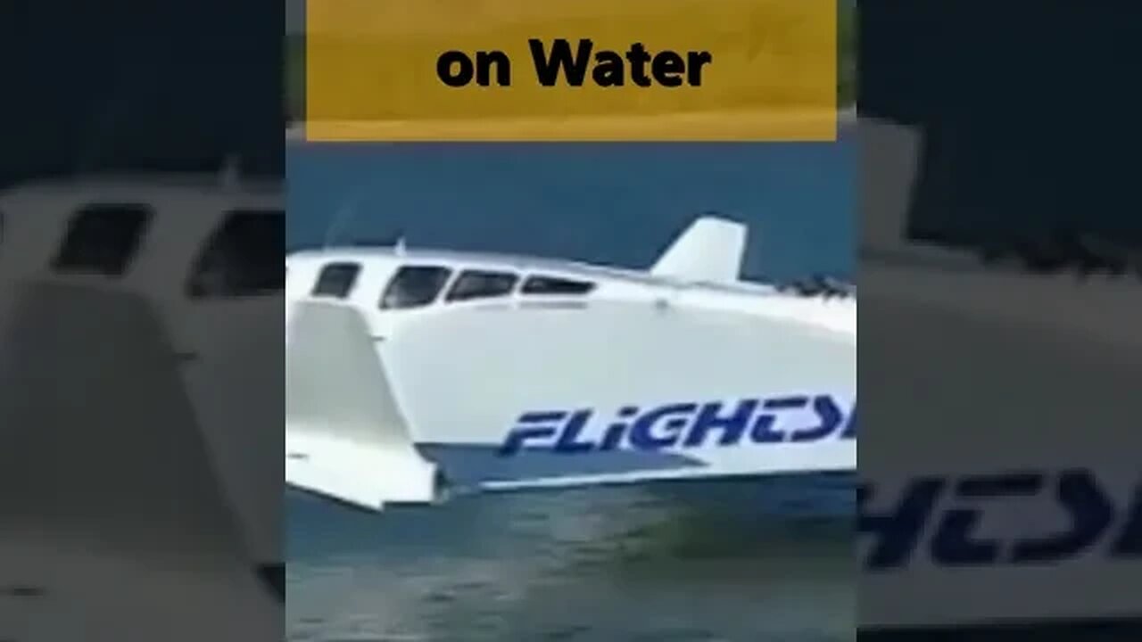 Weird Looking Aircraft Hovers on Water FlightShip