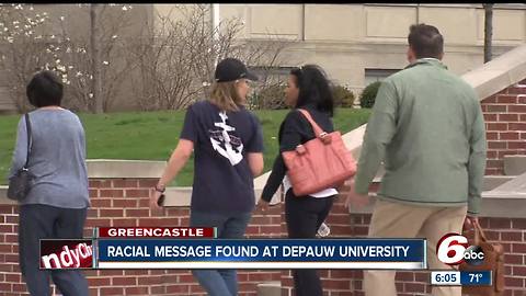 Racist message found at DePauw University