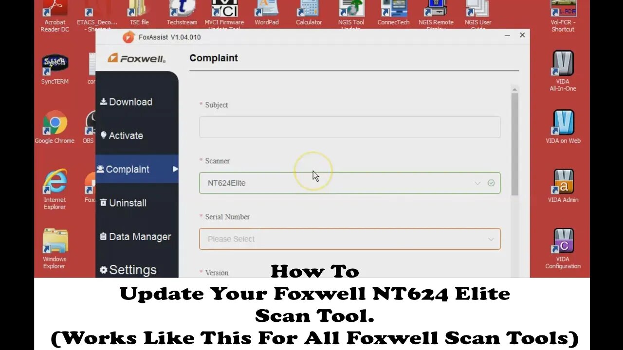 FOXWELL NT624 Elite Scan Tool Part 2: How to do Updates to the tool.