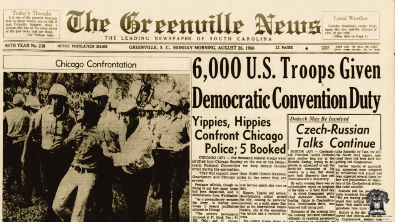 #OnThisDate August 26, 1968 - Chicago Chaos