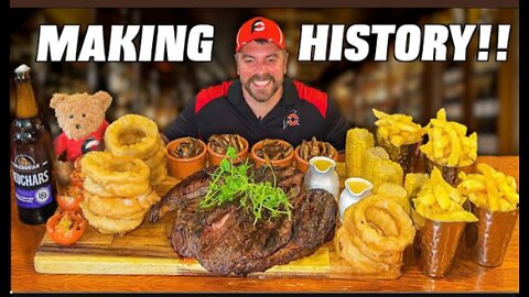 Toughest Steak Challenge I've Ever Tried!! Undefeated 60oz Scottish Rump Steak Challenge!!