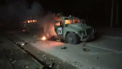 ★★★ Russian convoy being attacked and burned