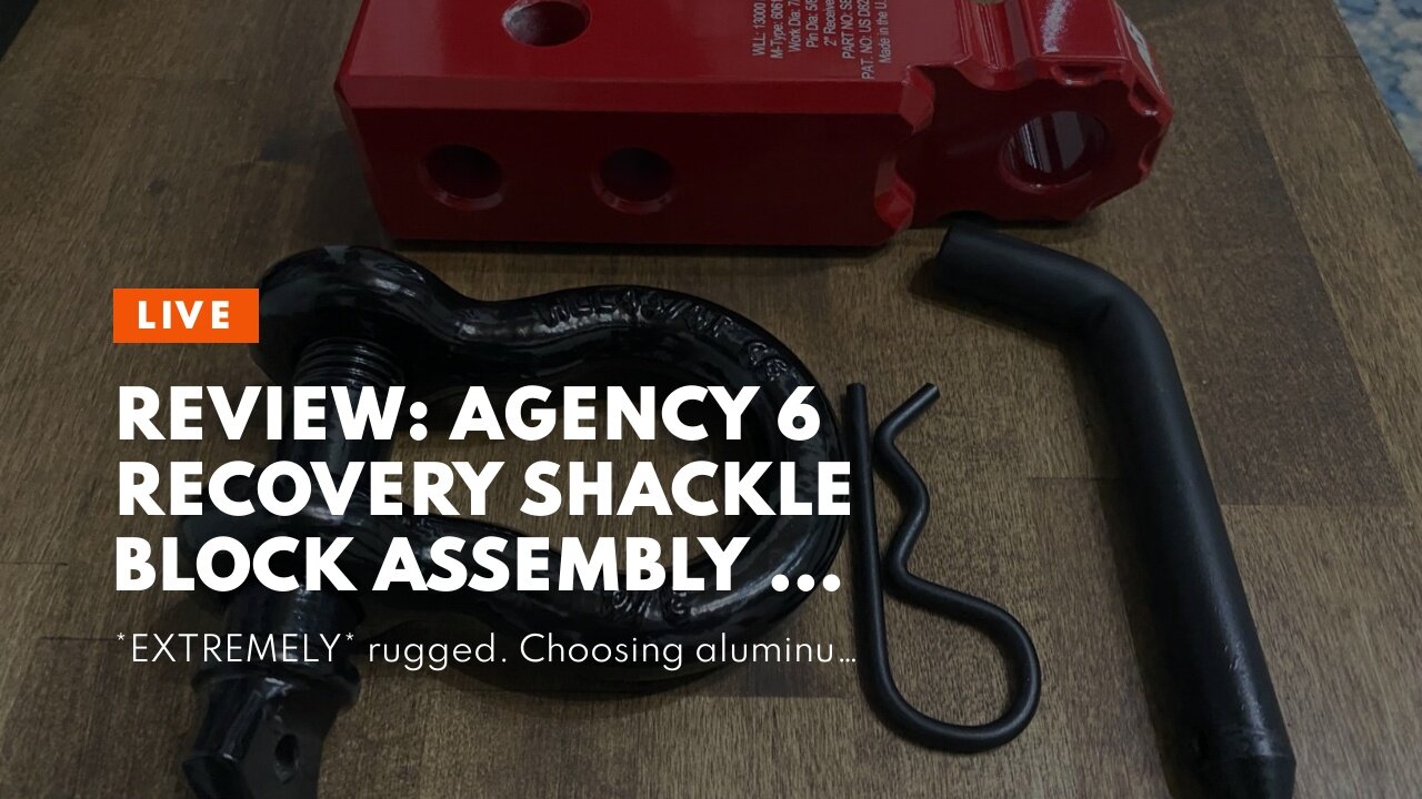 Review: AGENCY 6 Recovery Shackle Block Assembly 2 INCH Double Hole Powder Coat RED - Hitch Rec...