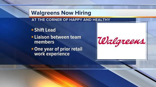 Walgreens hiring shift leaders