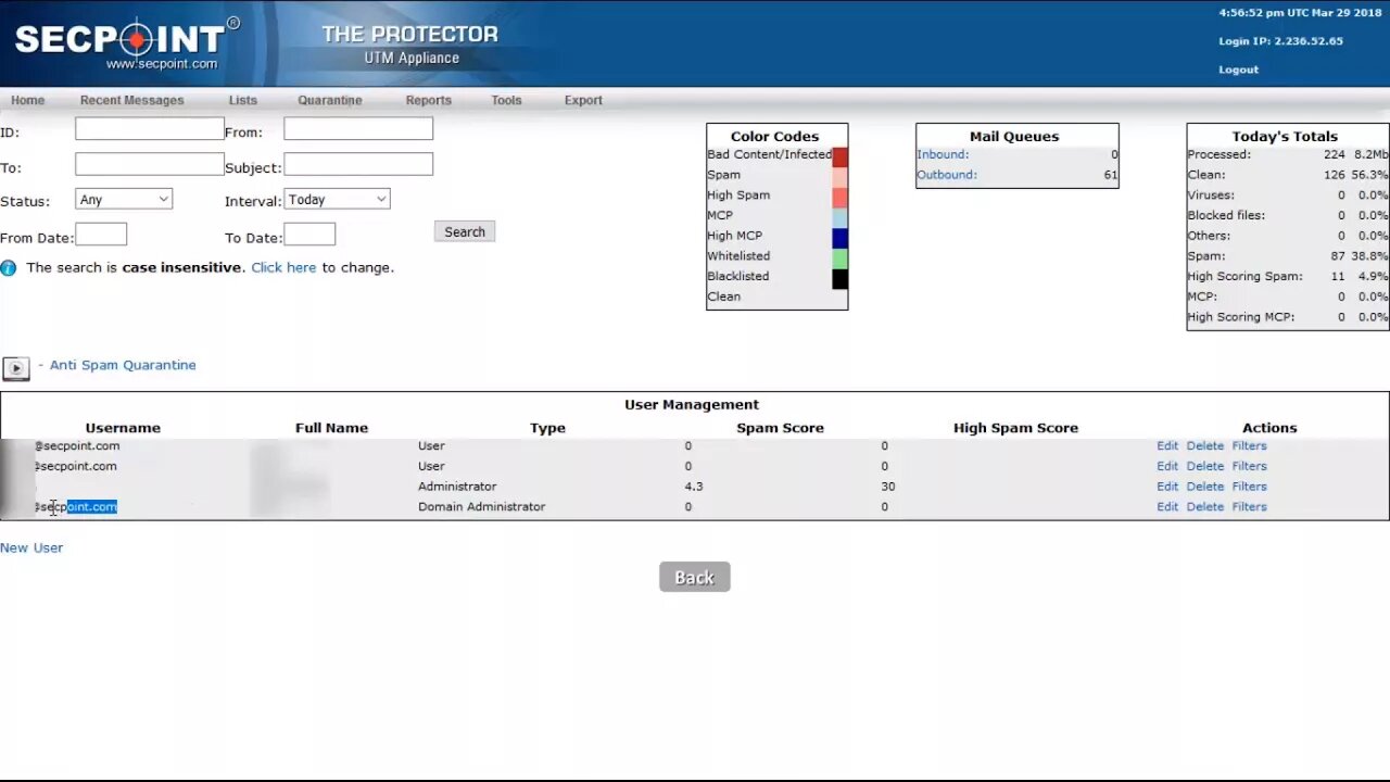 SecPoint Protector V47 Domain Administrator