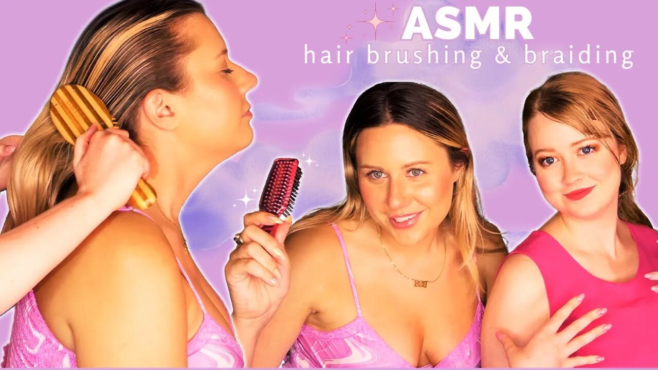 ASMR ✨ Barbie hair brushing, stylish pink & soft whispers full of tingles, layered sounds, duo brush