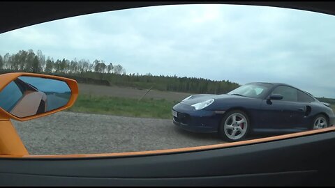 740 HP Lamborghini Aventador S vs 580 HP Porsche 996 Turbo X50 ECU + Klein exhaust [4k]