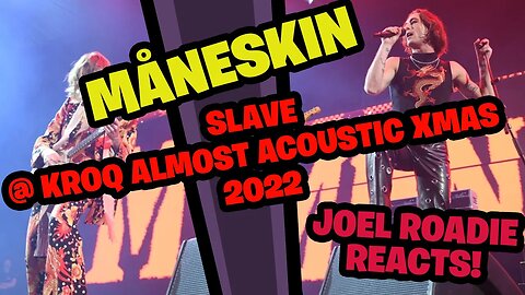 MÅNESKIN Damiano FALLS during "Slave" @ KROQ Almost Acoustic Christmas 12/10/22 - Roadie Reacts