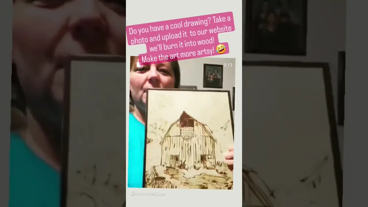 Thankful for a Customer review on her Woodburnt Photo of her late mother's pic #art #burntcreations