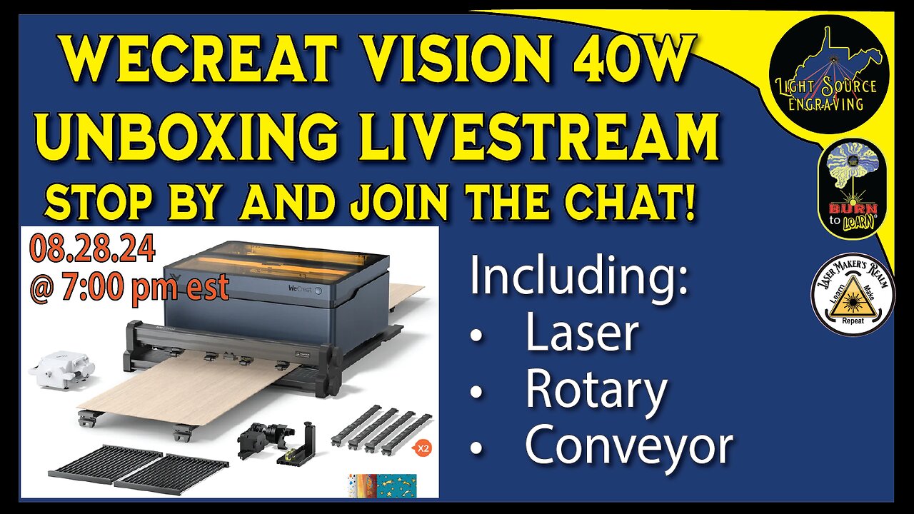 Wecreat Vision 40w Unboxing Livestream