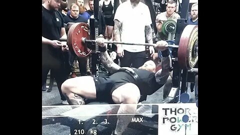 Supino de 210kg de Hafthor Bjornsson - 2022 #Shorts