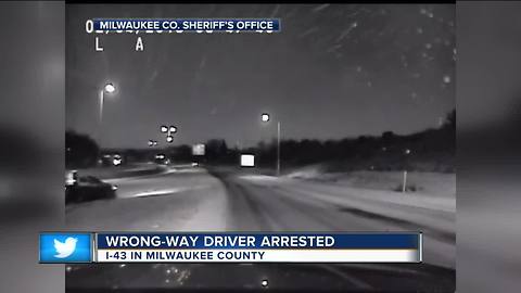 Wrong way driver arrested on I-43