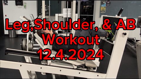 Leg, Shoulder, and Ab Workout: 12.4.2024 #4nomorefitness #legworkout #shoulderworkout #abworkout