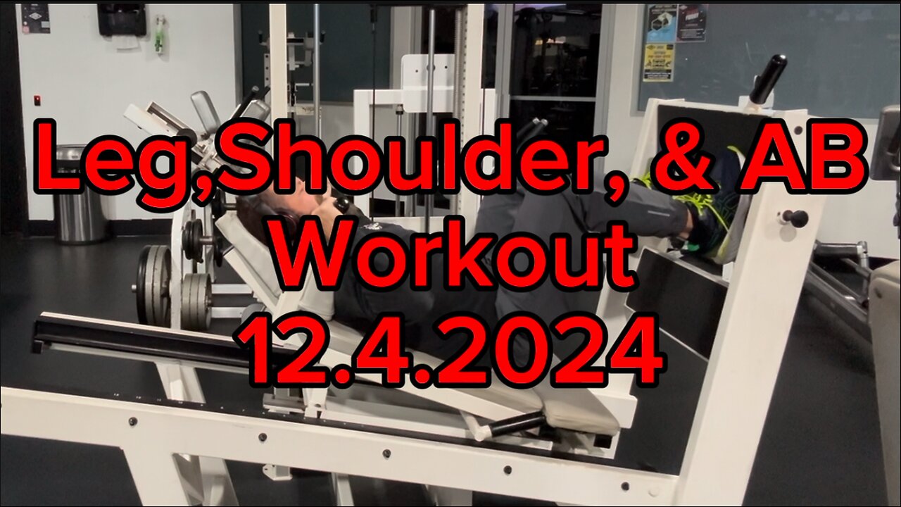 Leg, Shoulder, and Ab Workout: 12.4.2024 #4nomorefitness #legworkout #shoulderworkout #abworkout