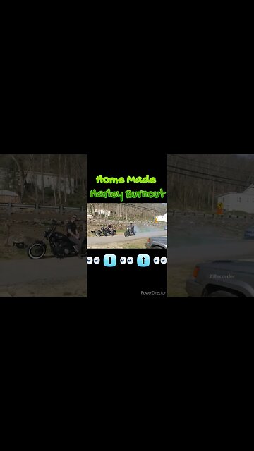 Buddy's Home Made Harley Burn out! 😳 #shorts #viral #new #video