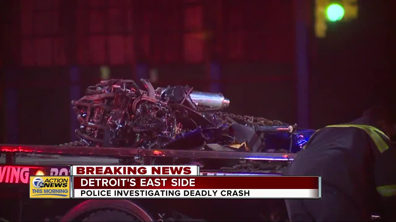 Police investigating deadly crash on Detroit's east side