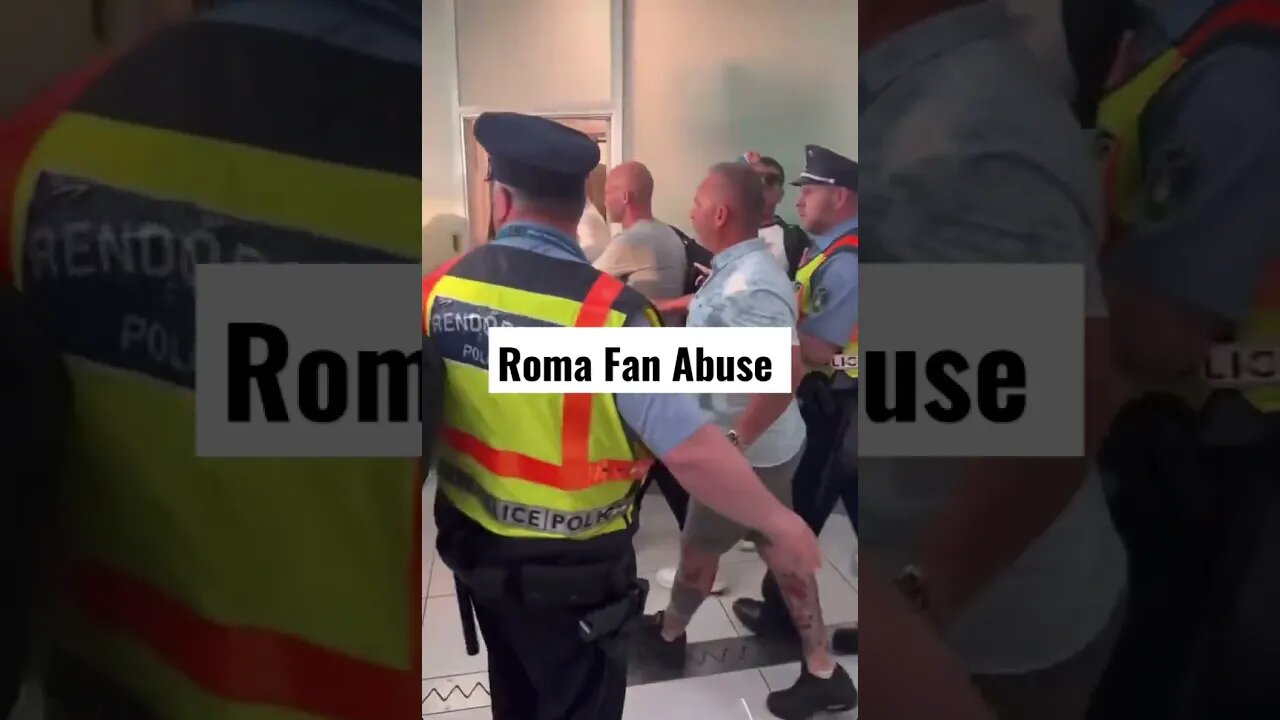 Roma Fans Abusing Anthony Taylor #football #roma #josémourinho