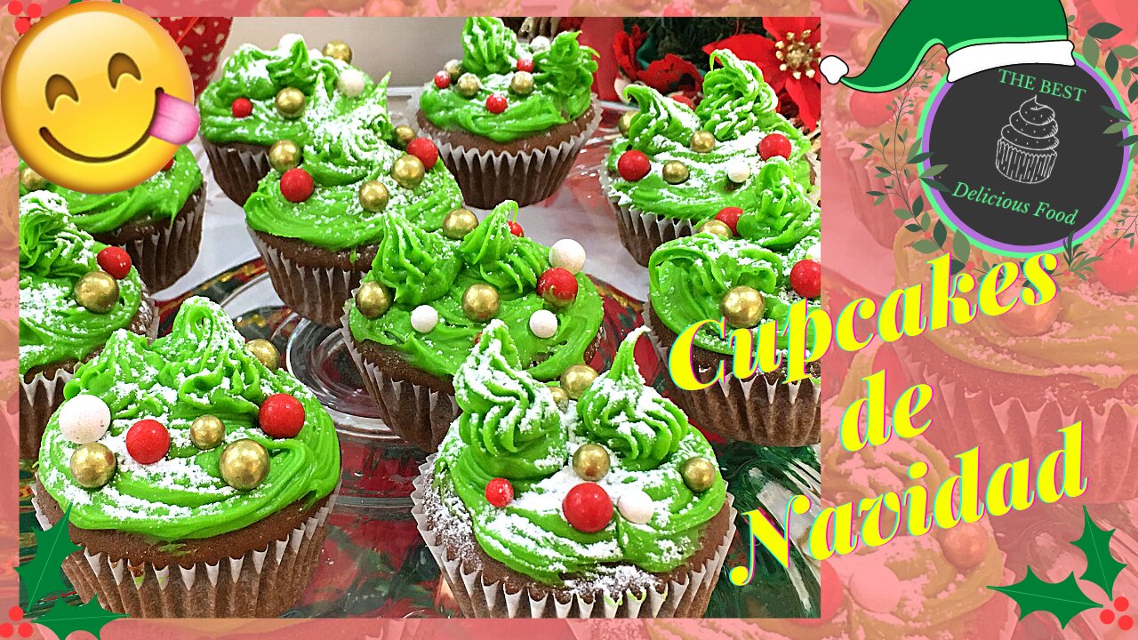 Cupcakes de Chocolate 🧁 Navideños 🎄 [DELICIOSOS Y ESPONJOSOS] 😍