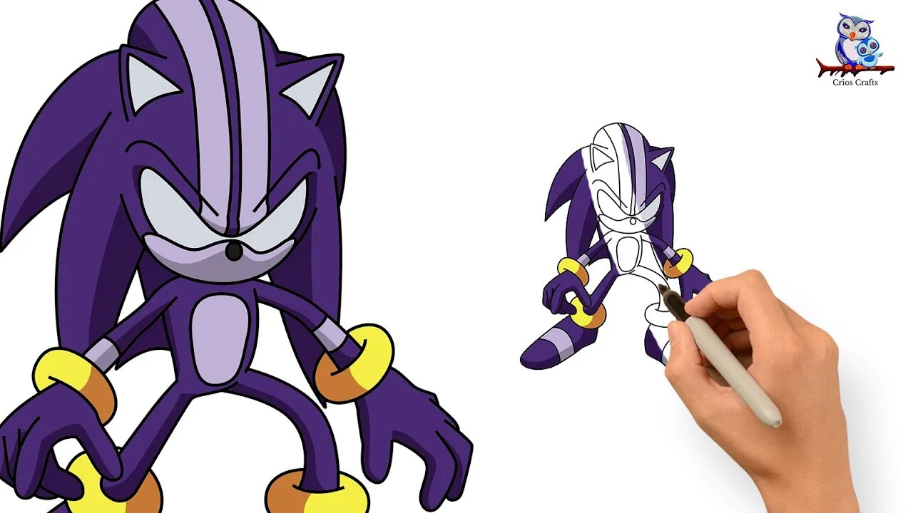 How to Draw Darkspine Sonic - Secret Rings Saga