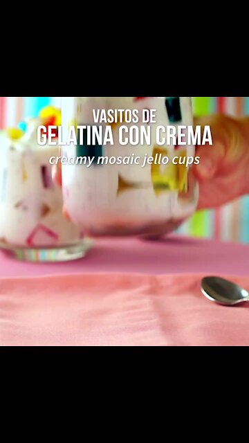 Creamy Mosaic Jello Cups
