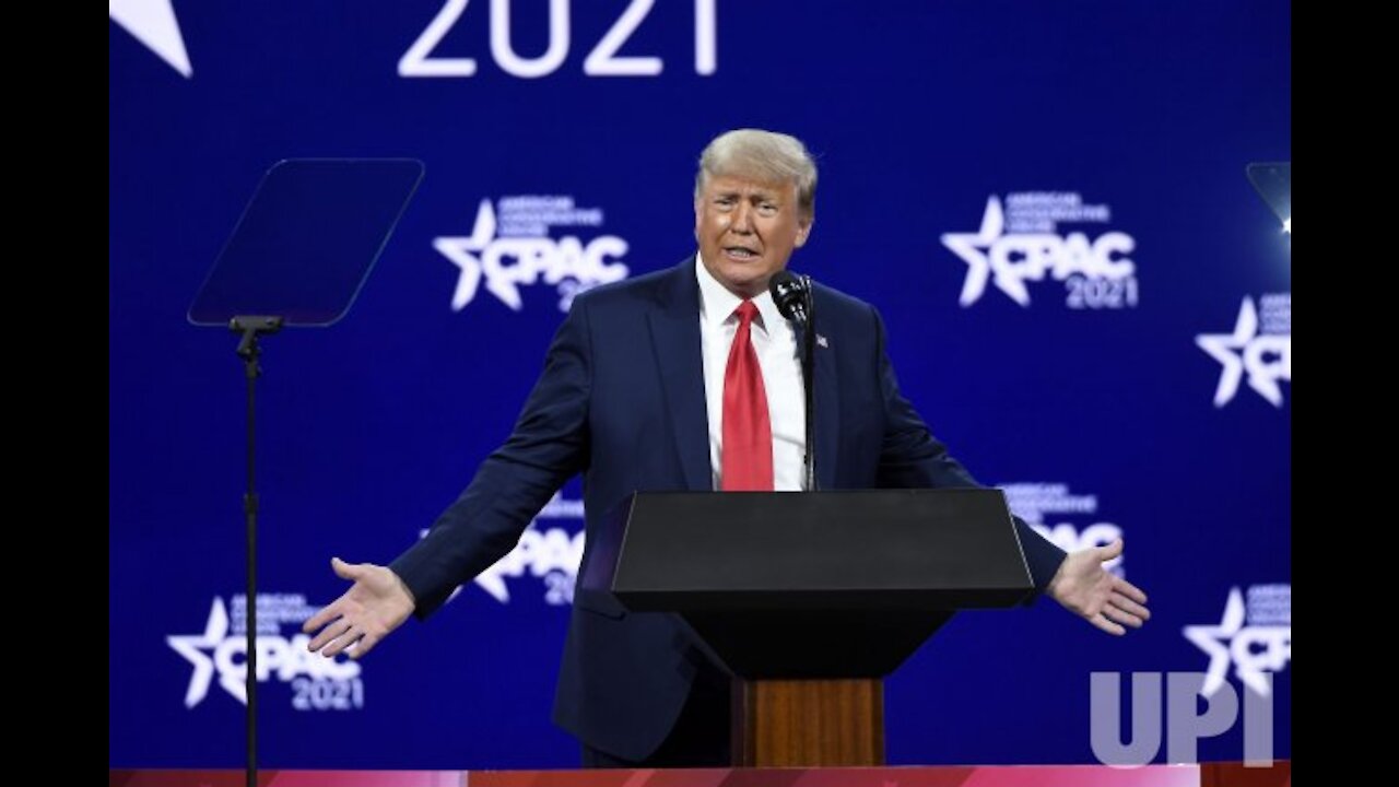 President Donald Trump at CPAC 2021