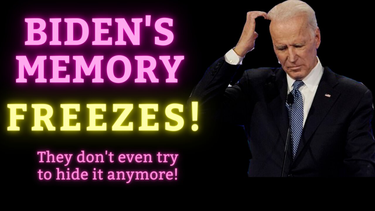 Biden's Memory Completely FREEZES - They Don't Even Try To Hide It!