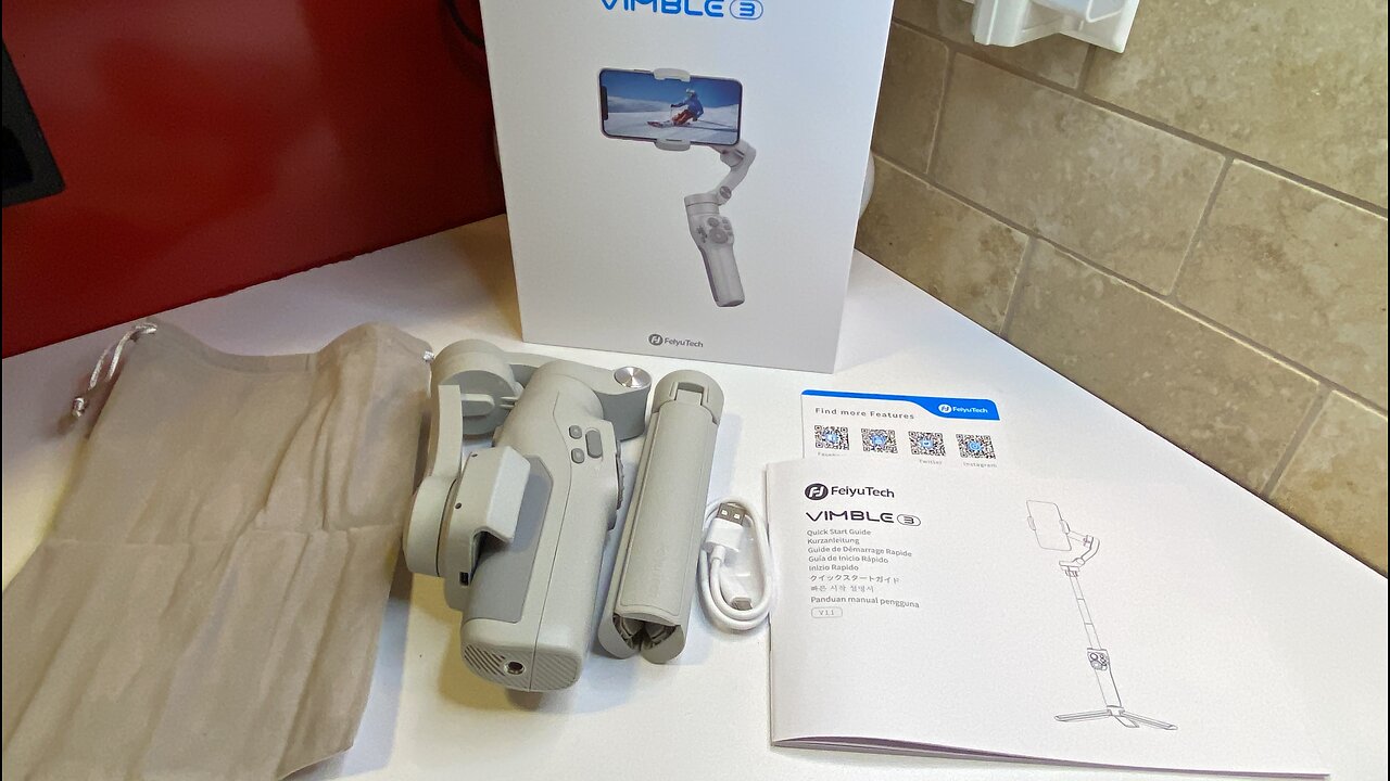 Feiyu Vimble 3 Telescoping Axis Handheld Gimbal Smartphones Phone Video Photo Stabilizer FY VIMBLE3