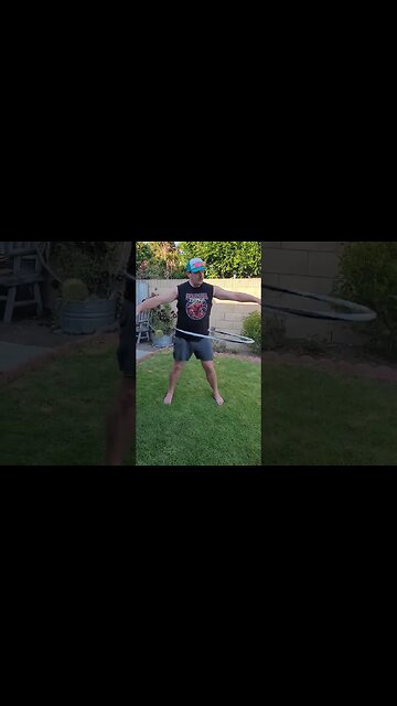 Nothing goes wrong while hula hooping