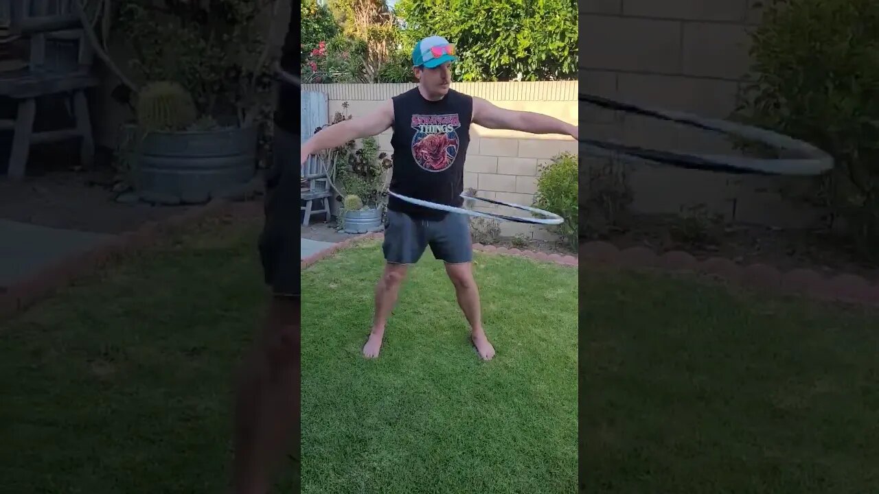 Nothing goes wrong while hula hooping