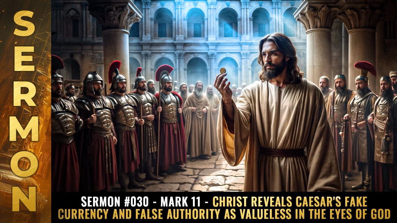 Sermon #030 - Mark 11 - Christ reveals Caesar's fake currency and false authority...