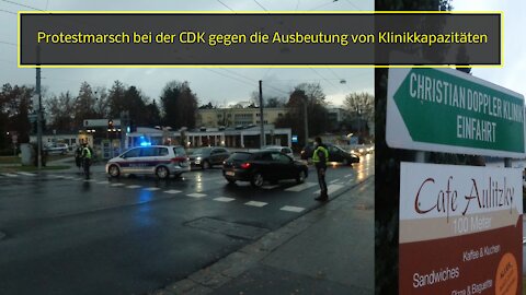 Protestmarsch bei der CDK gegen die Ausbeutung von Klinikkapazitäten