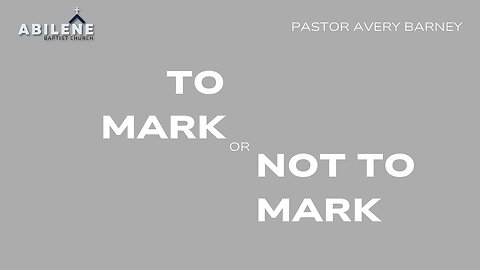 To Mark or No to Mark (Full Service) | Pastor Avery Barney