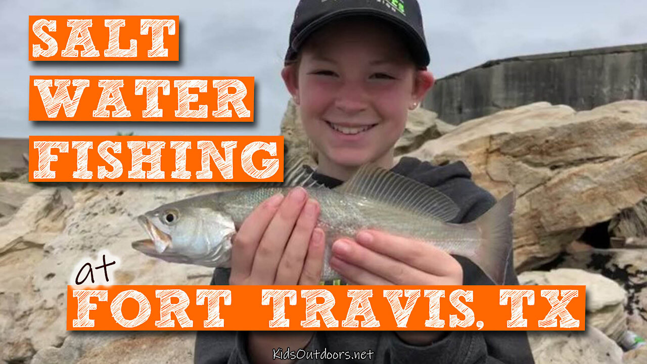 S2:E10 Saltwater Fishing at Fort Travis, TX | Kids Outdoors