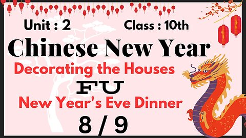 English || chinese new year || chinese customs of making dinner and decorating hoiaea || Fu