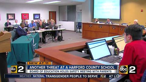 A night of discussion after weeks of threats at Harford County Schools