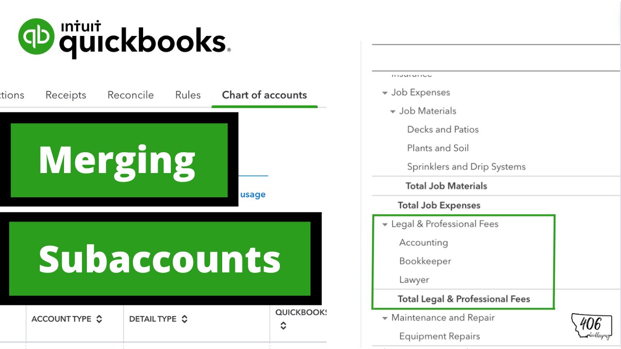 How to Merge Sub Accounts in QuickBooks Online