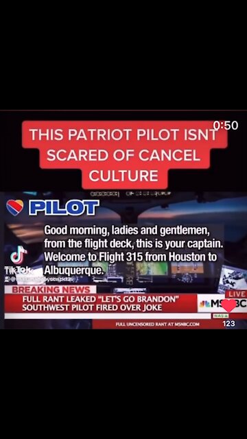 SOUTHWEST PATRIOT PILOT FIRED OVER LET’S GO BRANDON !