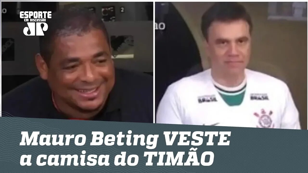 Vampeta ganha aposta, e Mauro Beting veste camisa do Corinthians AO VIVO!