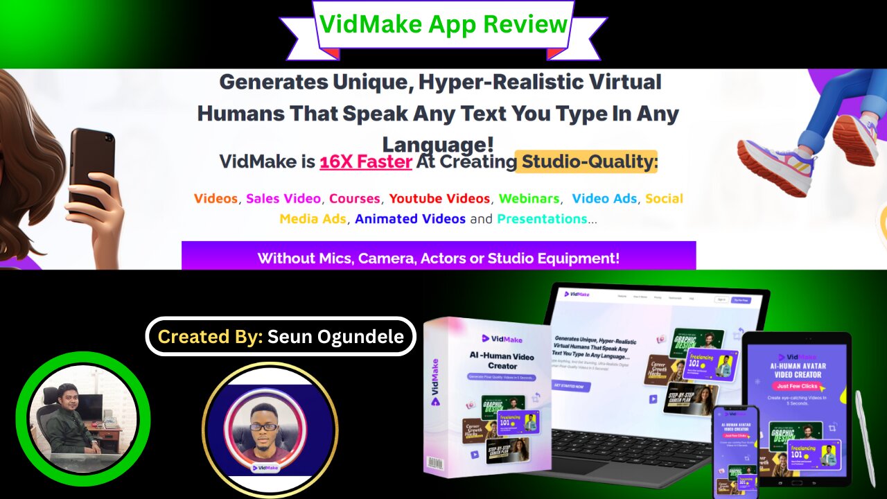 VidMake Review - Unlock 16X Faster AI Video Creation App