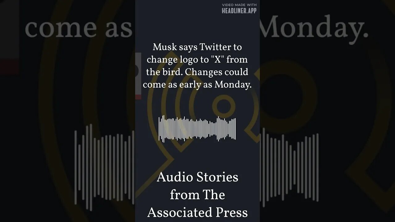 Musk says Twitter to change logo to "X" from the bird. Changes could come as early as Monday. |...