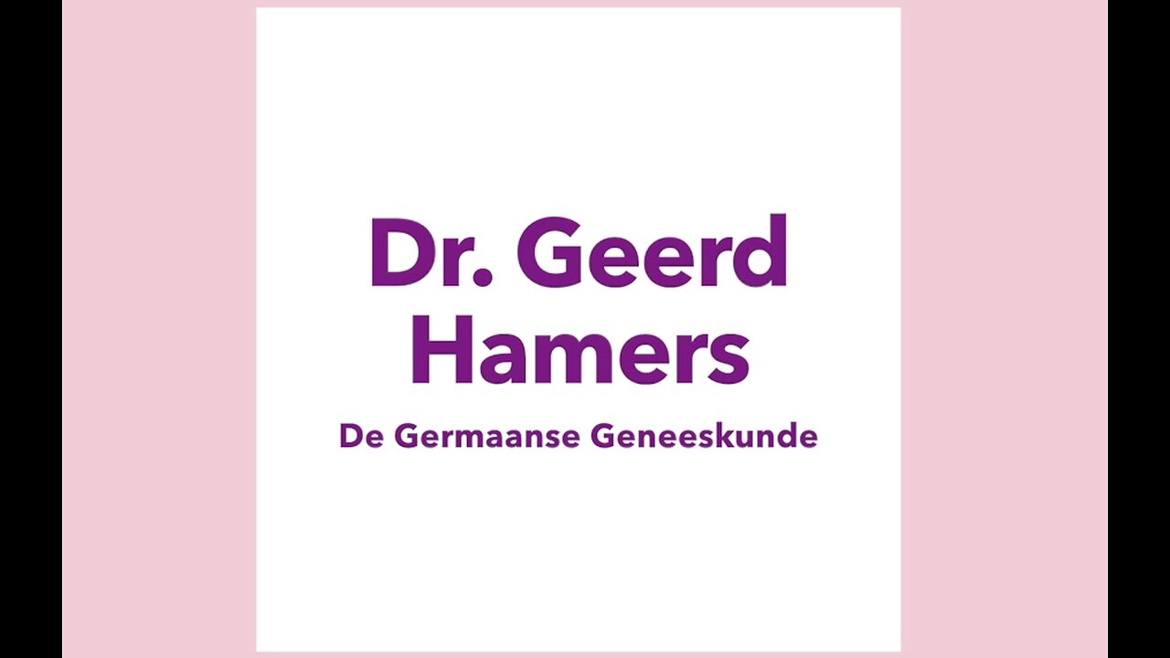 Dr. Geerd Hamer... de ontwerper van de Germaanse Geneeskunde