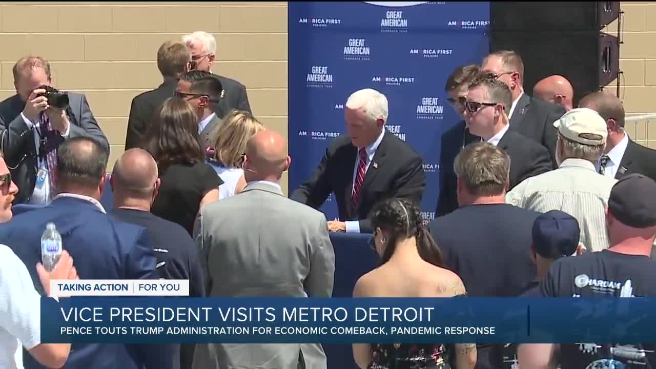 Vice President Mike Pence speaks in Sterling Heights