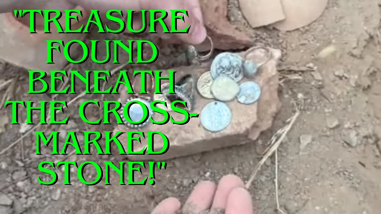 Treasure Found Beneath the Cross-Marked Stone!#TreasureHunt#AncientArtifacts