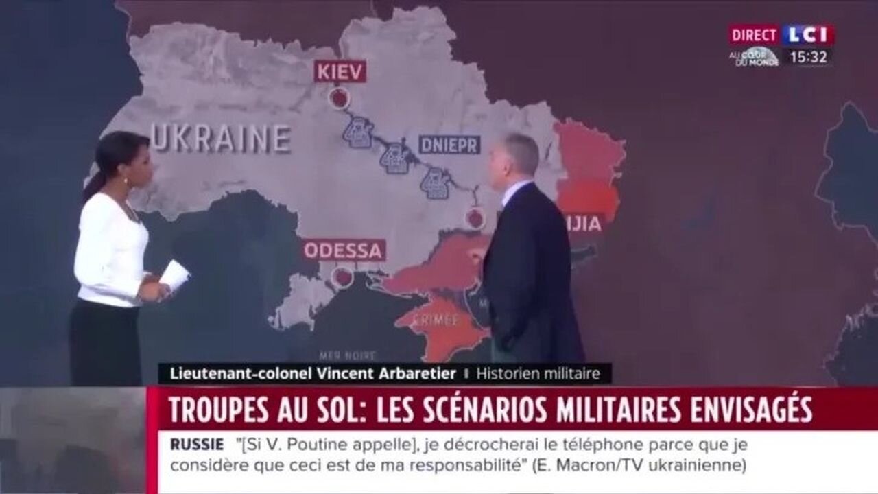 Francouzská televize odvysílala analýzu možného rozmístění francouzské armády na Ukrajině!